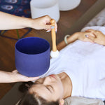 A Note Sapphire Gemstone Fusion Crystal Singing Bowl - On sale